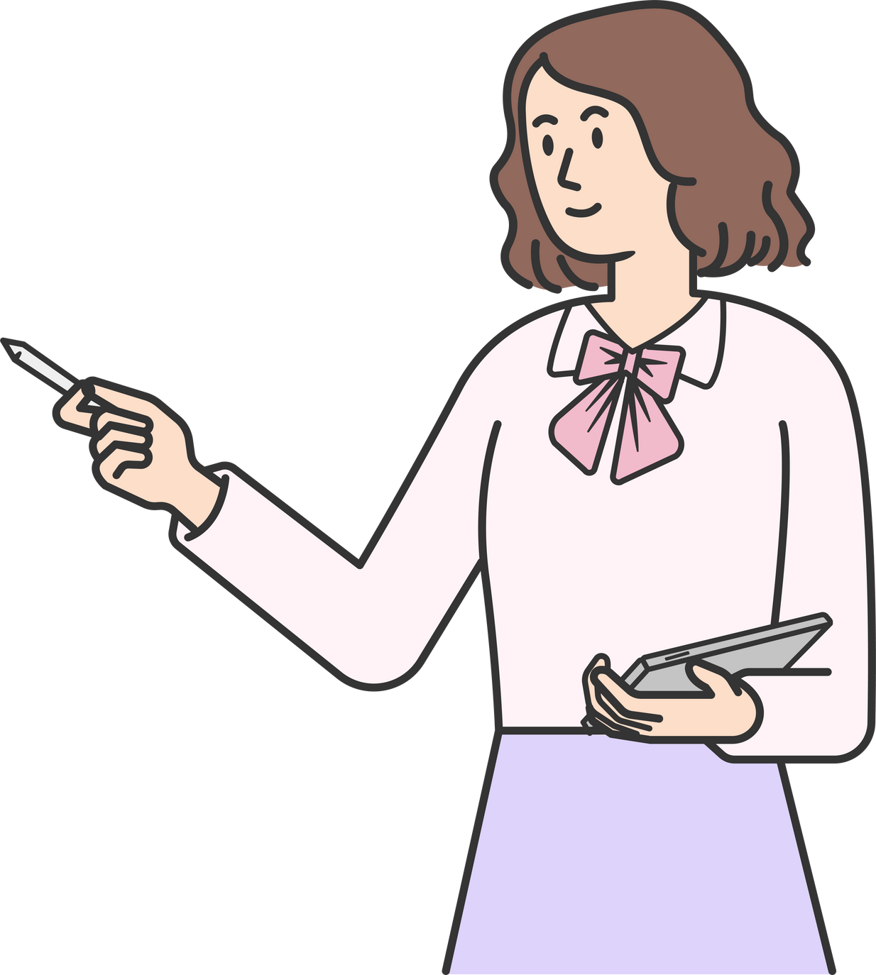 Teacher Holding a Tablet